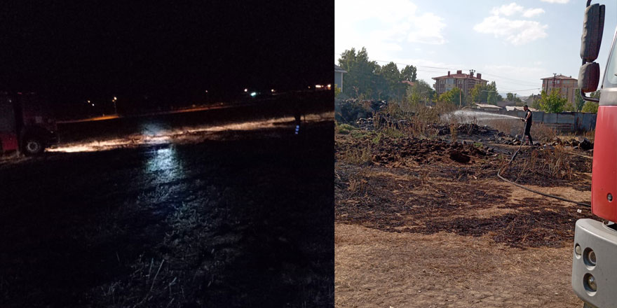 Kars'ta anız ve örtü yangınları sürüyor