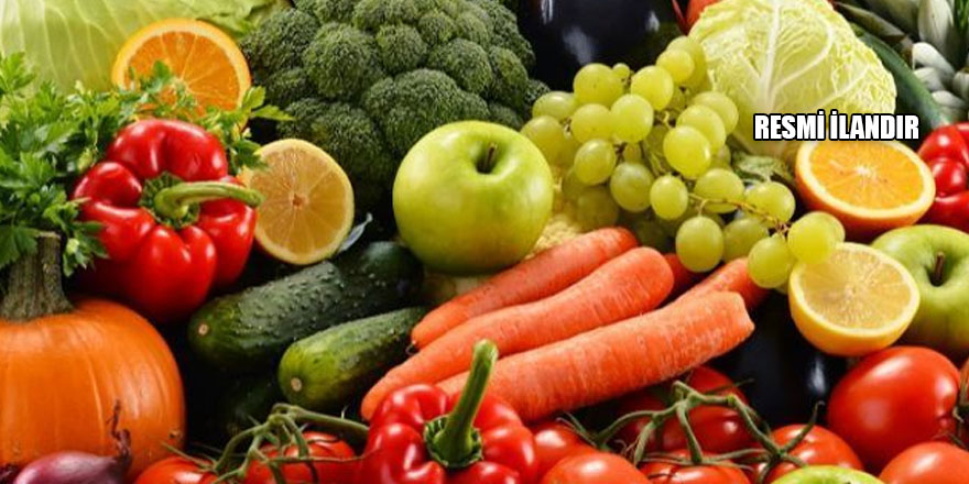 Sebze ve meyve satın alınacak