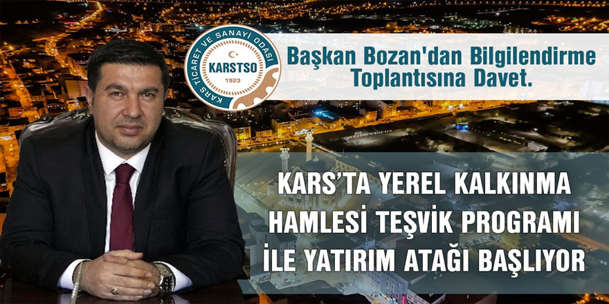 Kars’ta yerel kalkınma hamlesi teşvik programı ile yatırım atağı başlıyor