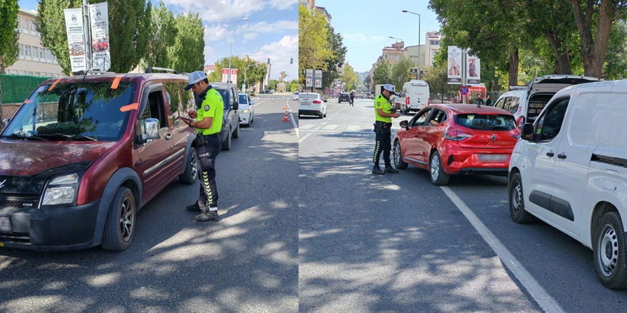 Kars’ta trafik kontrolleri sürüyor