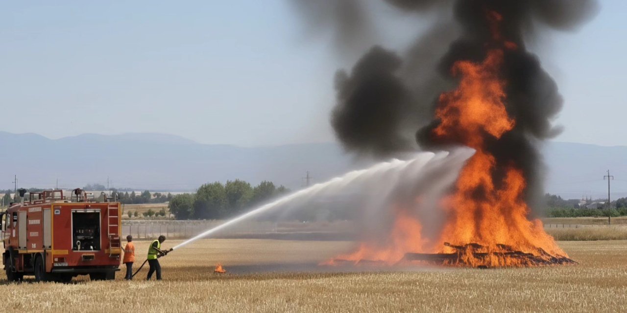 Elazığ’da tarla yangını