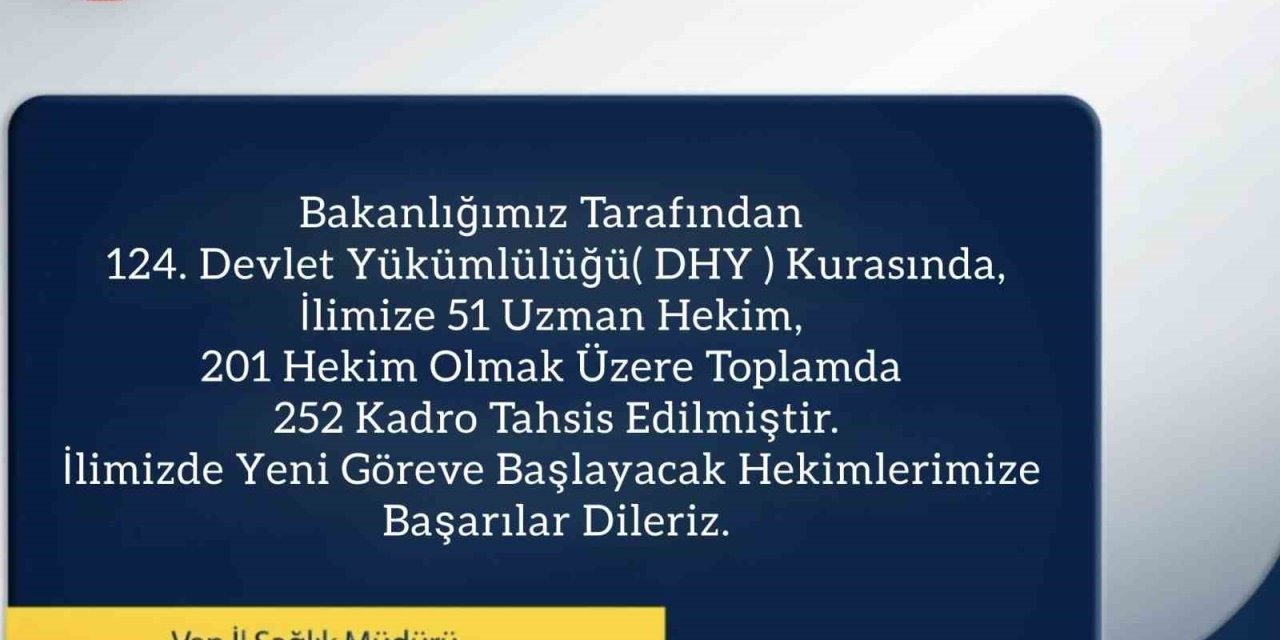 Van’a 252 yeni hekim atandı