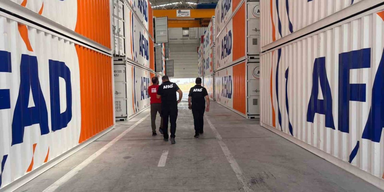 Elazığ AFAD lojistik deposunda inceleme