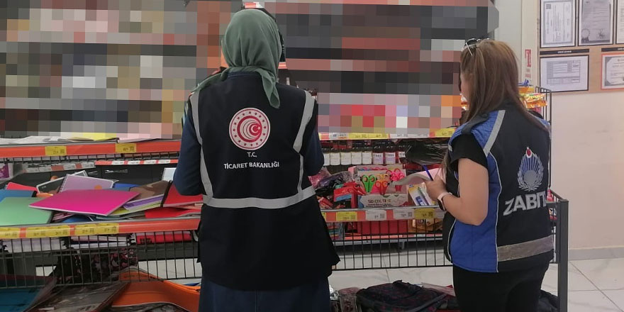 Kars'ta kırtasiye ürünlerine sıkı denetim: 15 ürüne el konuldu