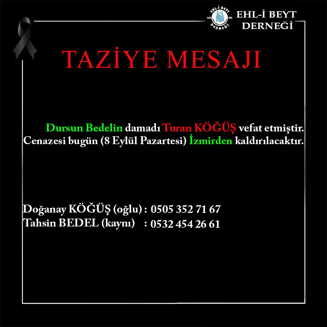 TAZİYE MESAJI