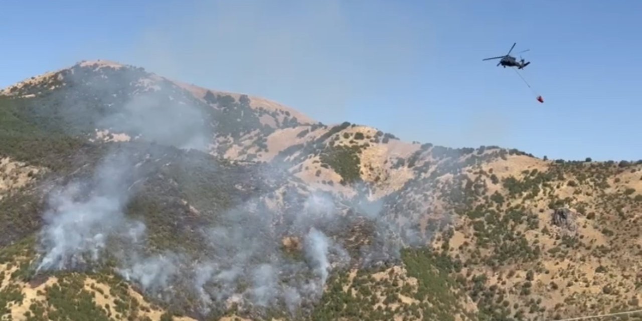Şemdinli’deki orman yangınına hava destekli müdahale