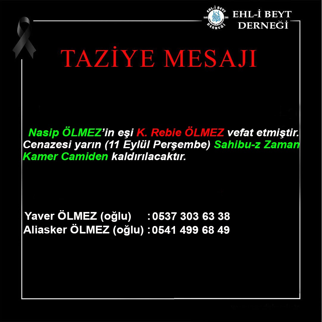 TAZİYE MESAJI