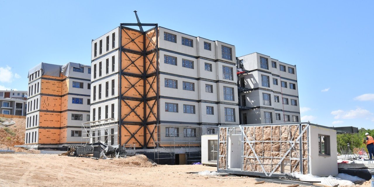 Malatya Yeşilyurt’ta depreme dayanıklı çelik modüler yüksek katlı binalar yükseliyor