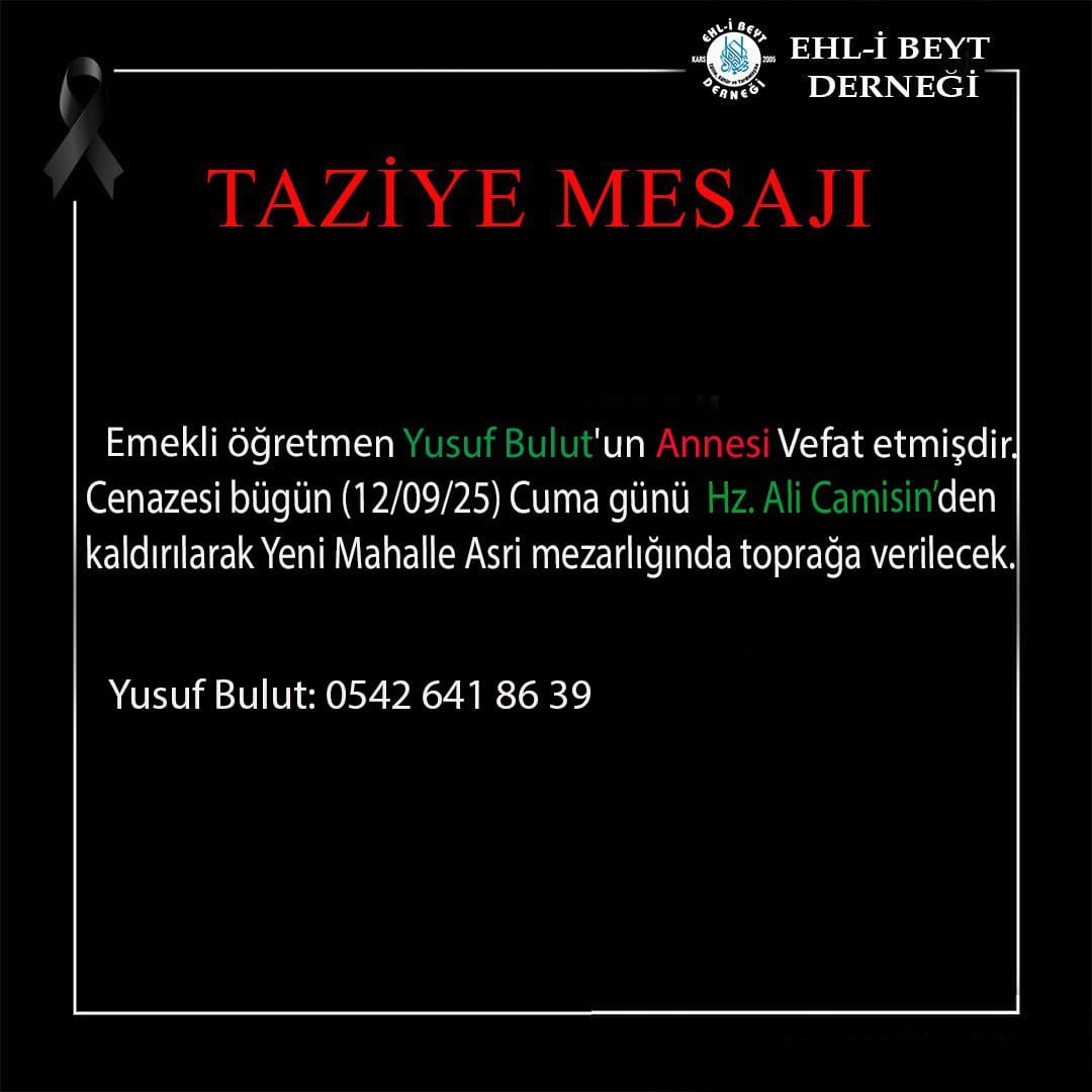 TAZİYE MESAJI