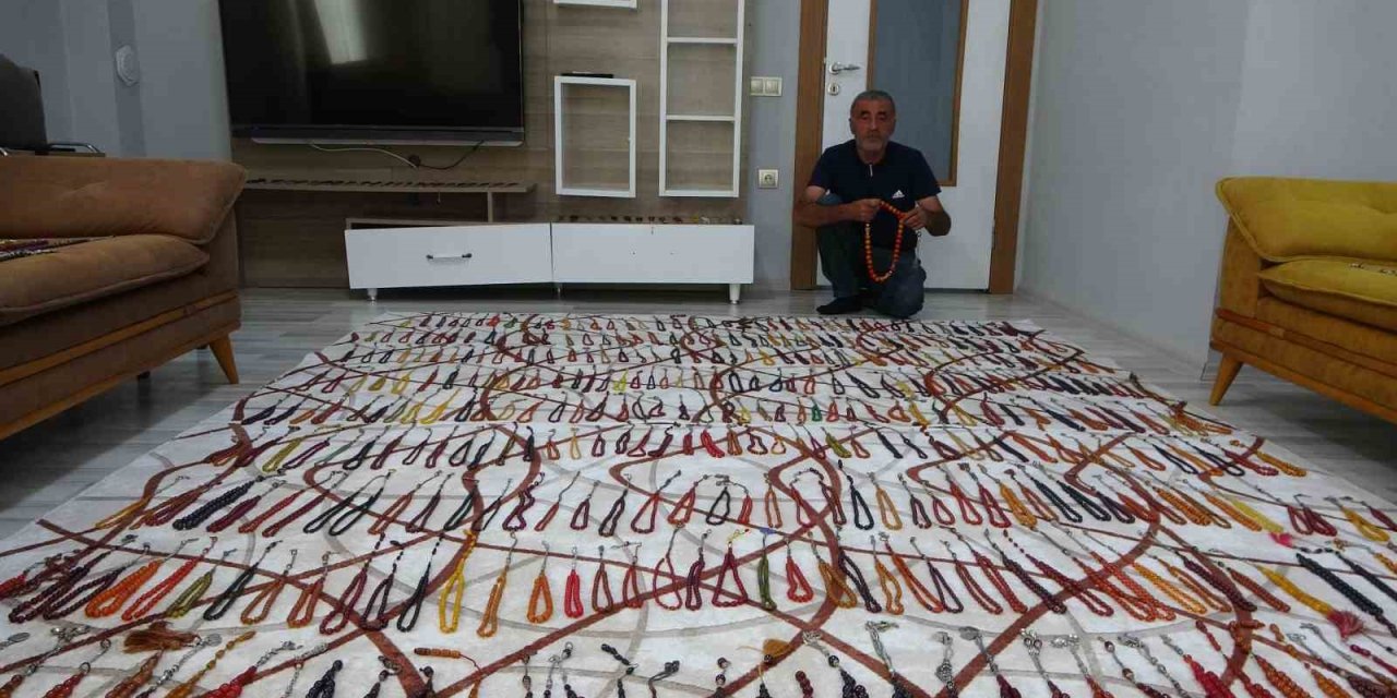 Malatyalı muhtarın milyonluk tespih koleksiyonu görenleri şaşırtıyor