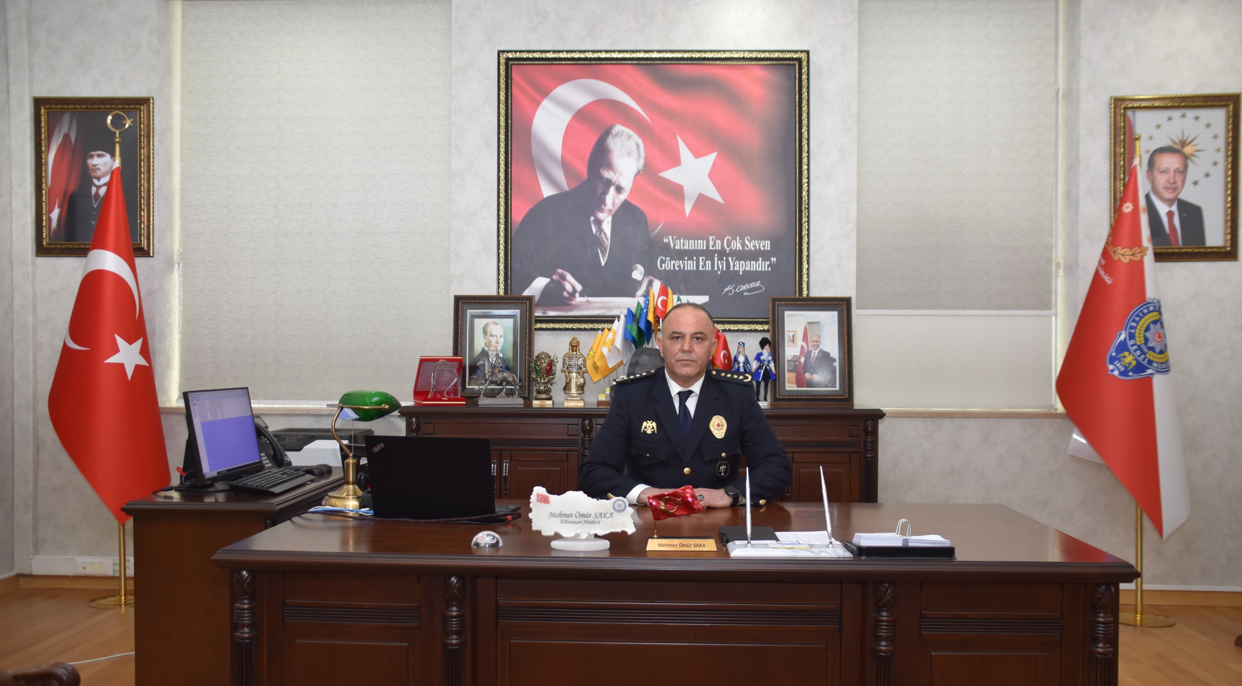 Sakarya’ya atanan İl Emniyet Müdürü Mehmet Ömür Saka, Kars’a veda etti