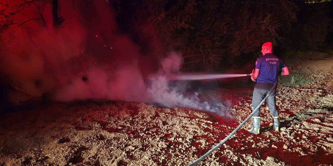 Elazığ’da bahçe yangını söndürüldü