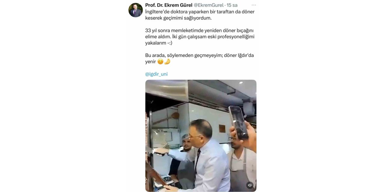 Iğdır Üniversitesi Rektörü döner tezgahına geçti