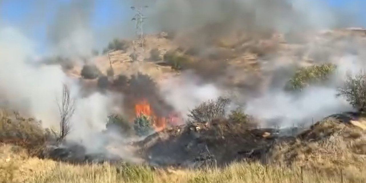 Hakkari’de anız yangını