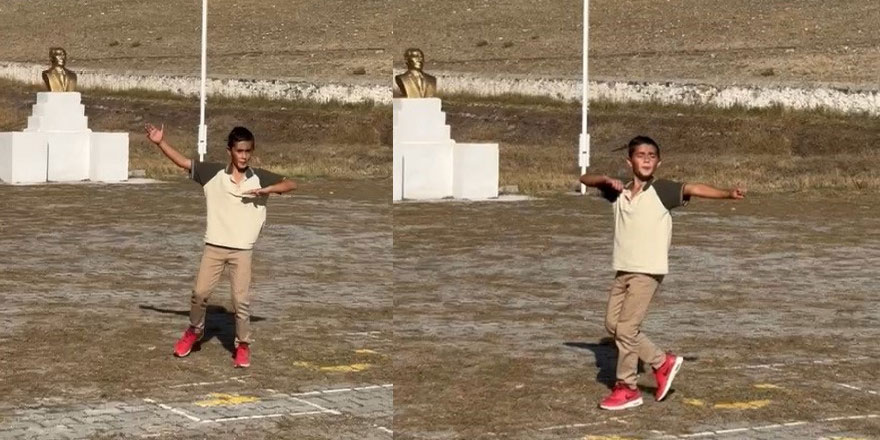 Kars'ta bir öğrencinin Kafkas dansı sosyal medyada tıklanma rekorları kırdı
