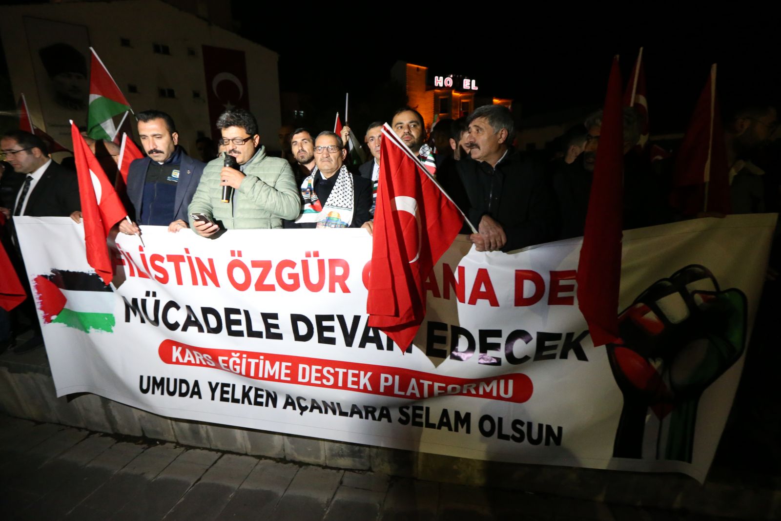 Kars’ta İsrail’in Sumud Filosu’na Yönelik Saldırılarına Tepki