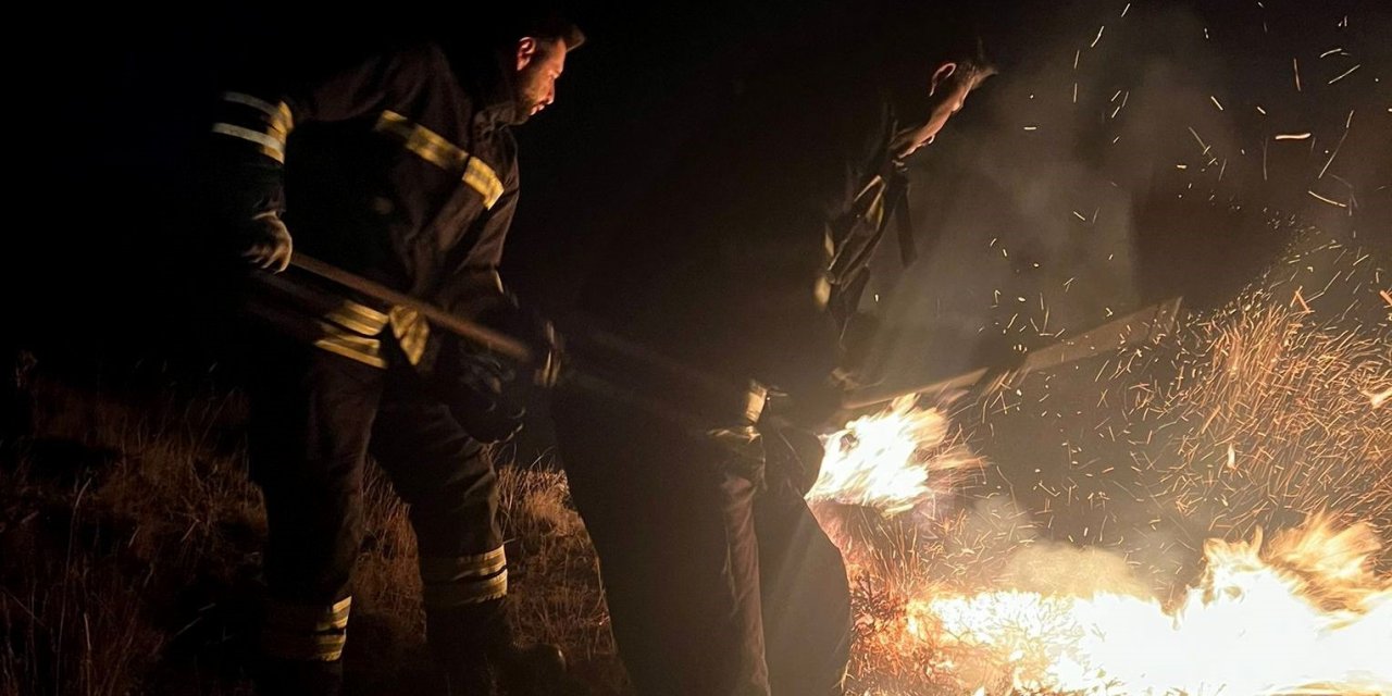Erzincan’da örtü yangını söndürüldü