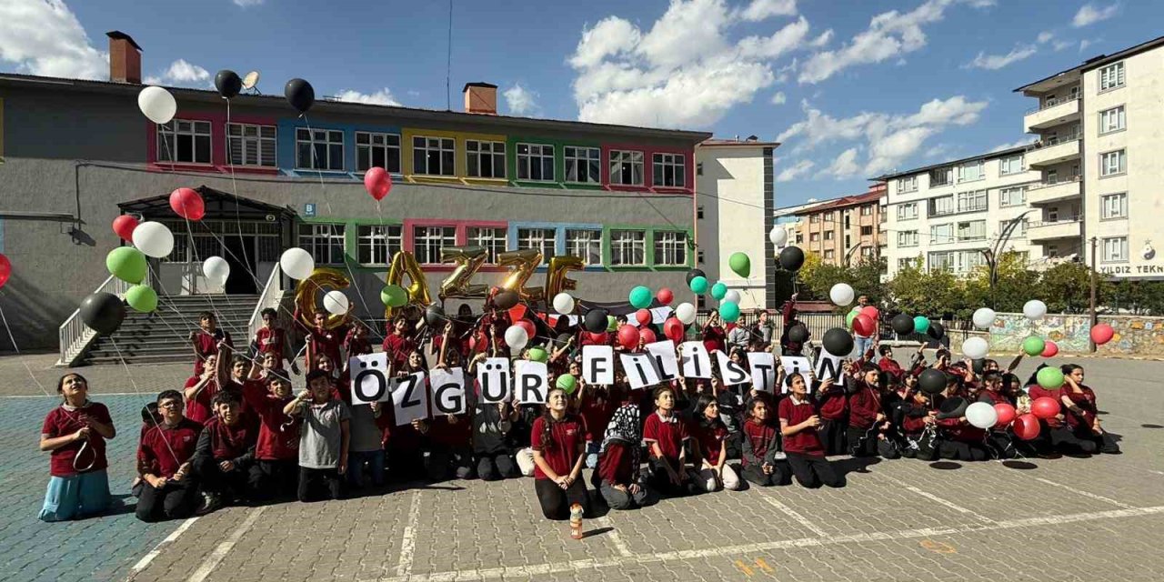 Muş’ta öğrencilerden Filistin’e destek için anlamlı etkinlik