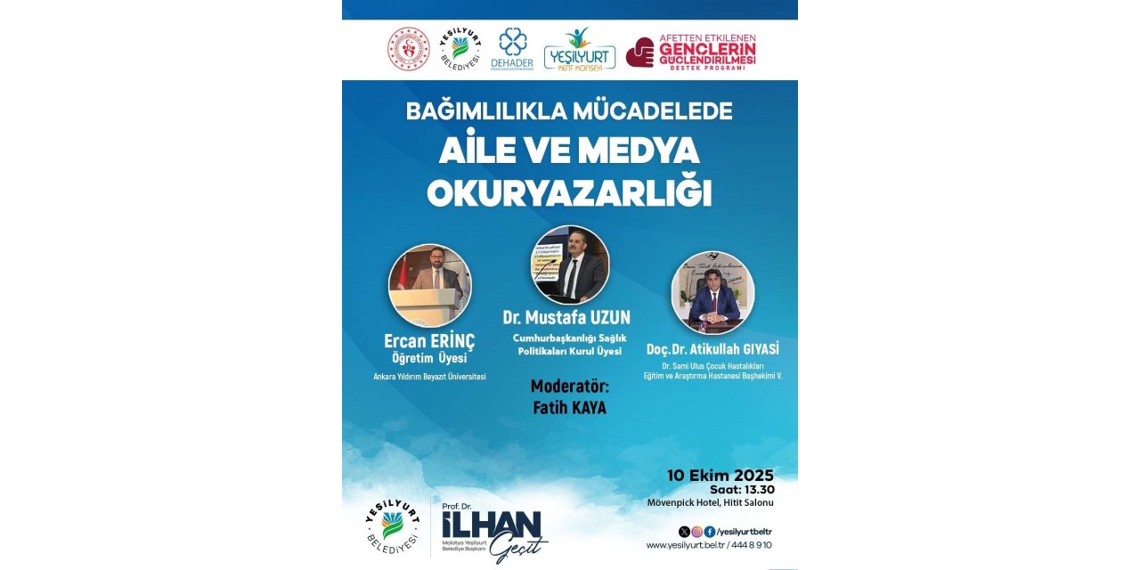 Malatya’da "Bağımlılıkla Mücadelede Aile ve Medya Okuryazarlığı" paneli