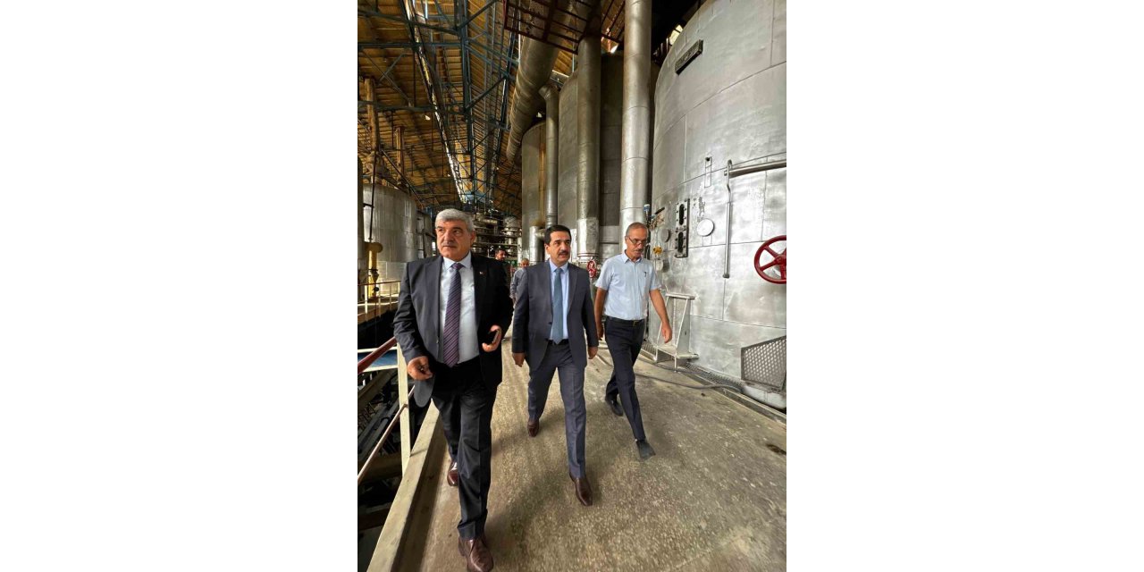 Üretim sezonu başlayan fabrikada moral ziyareti