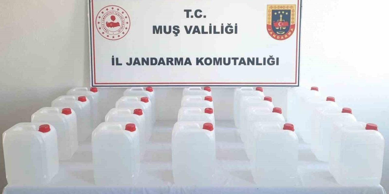 Muş’ta 100 litre etil alkol ele geçirildi