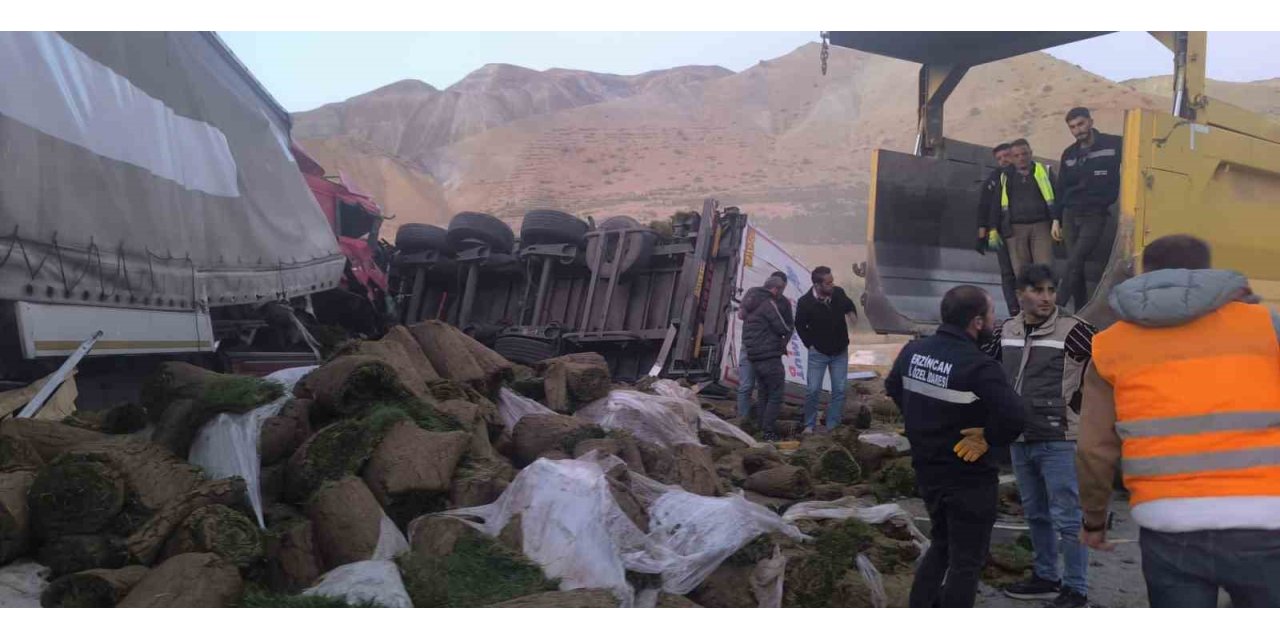 Erzincan’da tır kazası: 2 yaralı