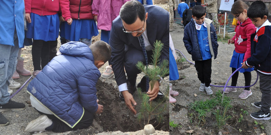 Kars’ta “Birlikte Yeşerelim” Projesi Kapsamında Fidanlar Toprakla Buluştu