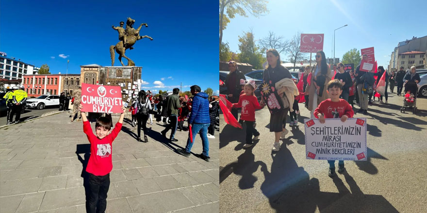 Kars'ta miniklerden 29 Ekim Cumhuriyet Yürüyüşü!