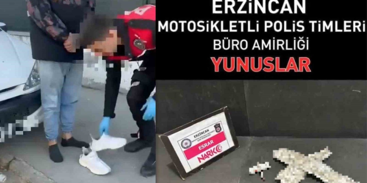 Ayakkabı içinden esrar çıktı