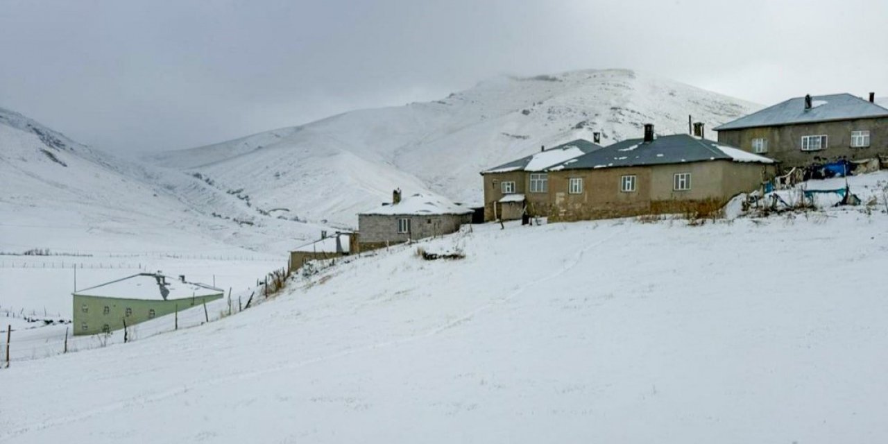 Başkale’de kar yağışı etkili oldu
