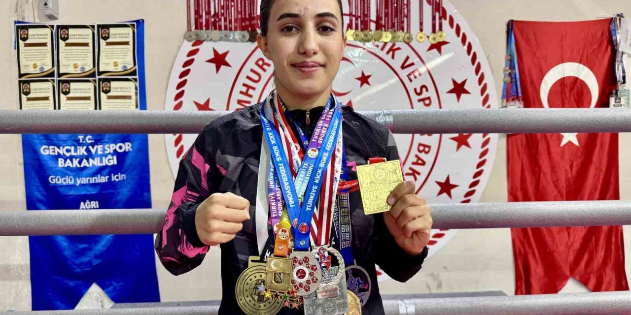 Ağrı’nın tek kadın kickboksçusu Sibel Oruç, Türkiye ve dünya şampiyonluklarıyla genç kızlara ilham veriyor
