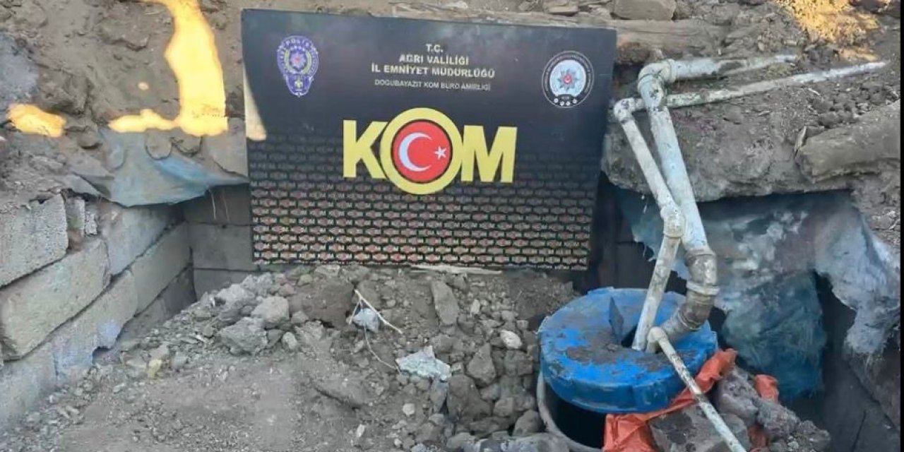 Ağrı’da yer altına gizlenen tanktan 3 bin 562 litre kaçak motorin çıktı