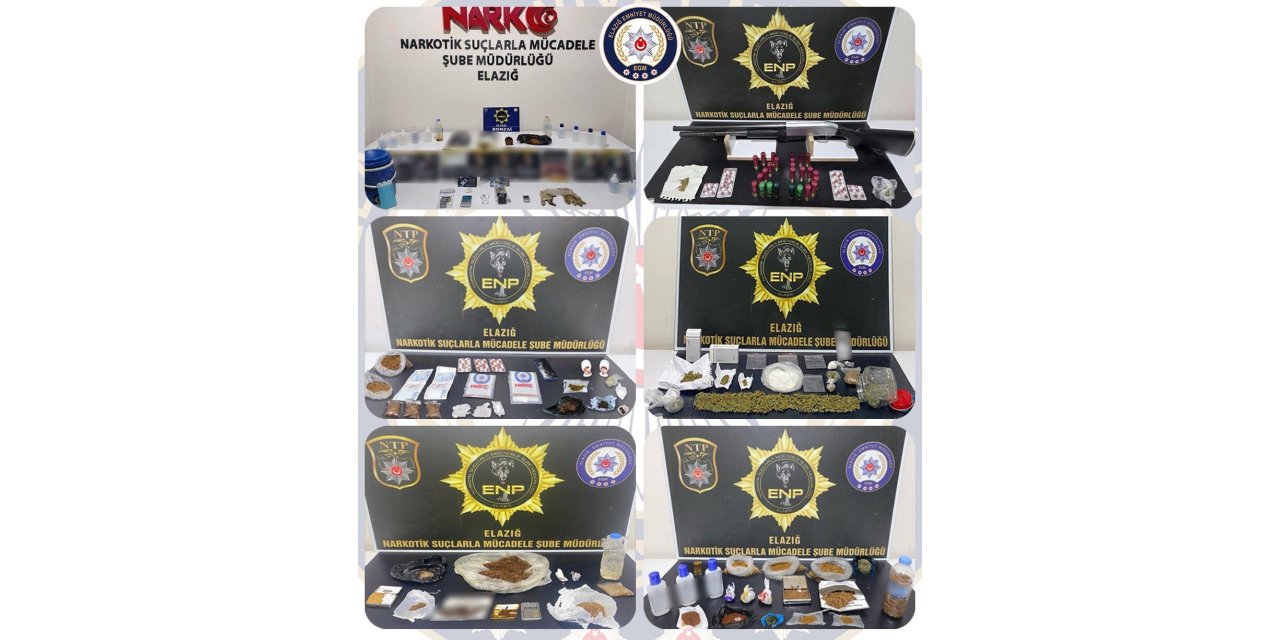 Elazığ’da uyuşturucu operasyonu: 19 tutuklama