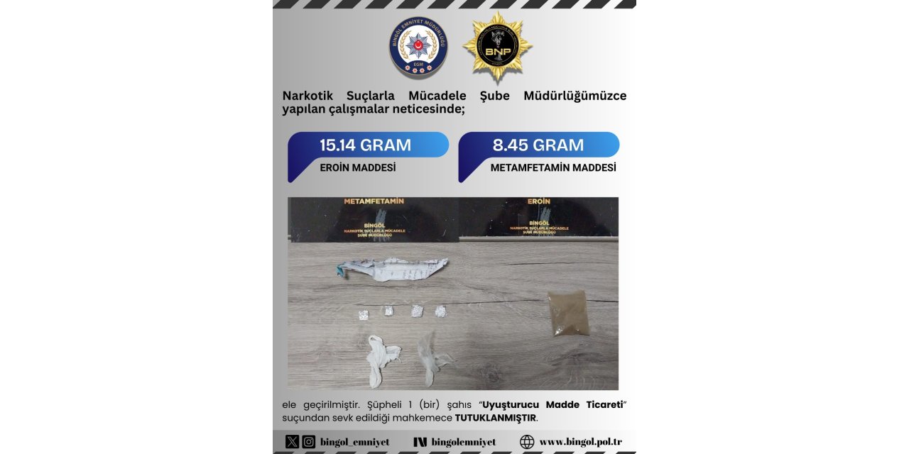 Bingöl’de uyuşturucu operasyonu