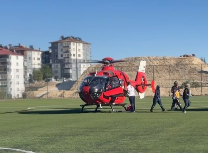 Malatya’da yaşlı hasta için ambulans helikopter havalandı