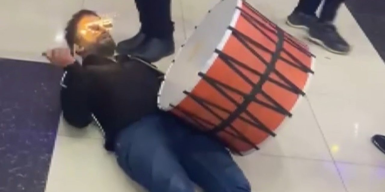 Elazığ’da düğünde davulcu performansı