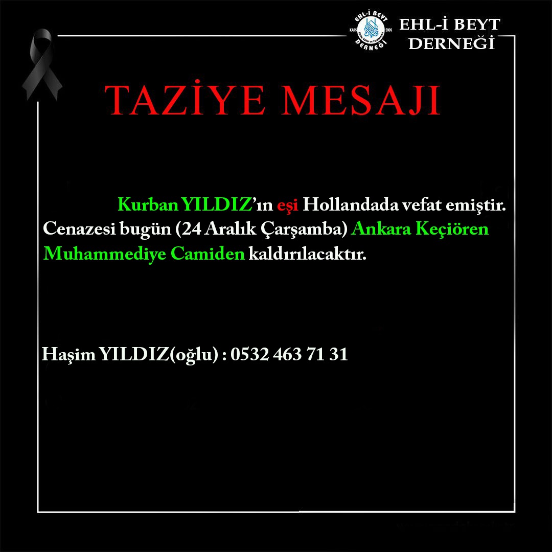 Yıldız ailesinin acı günü