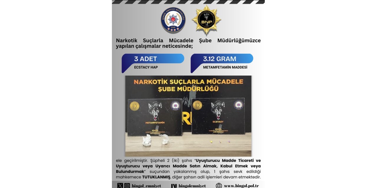 Bingöl’de uyuşturucu operasyonu: 1 tutuklama