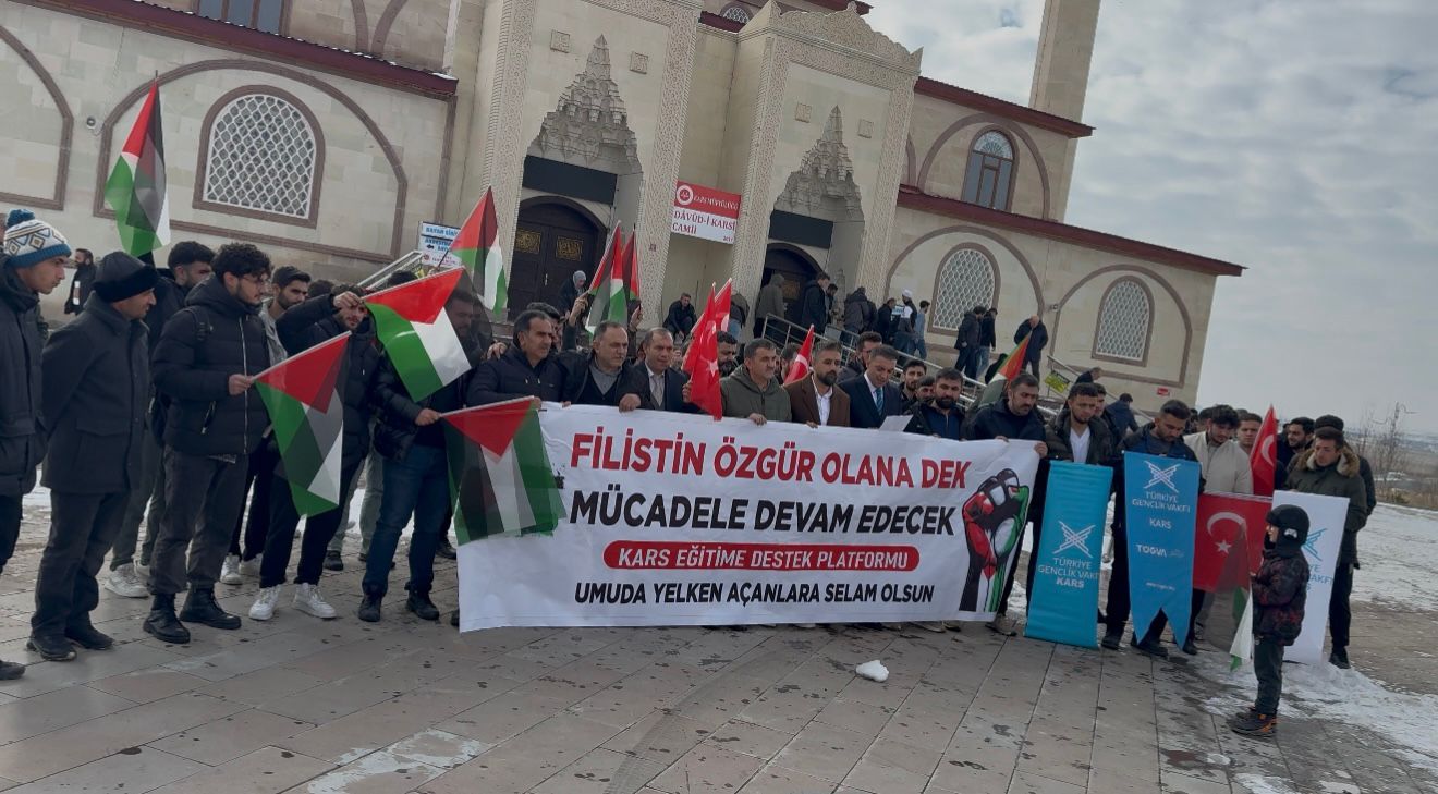 Kars’ta Gazze İçin Vicdan Çağrısı: “Filistin’i Unutmuyoruz”