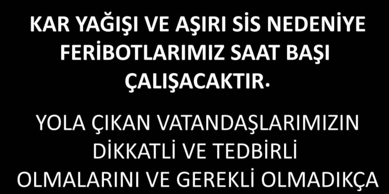 Pertek ve Çemişgezek feribotlarına kar ve sis engeli