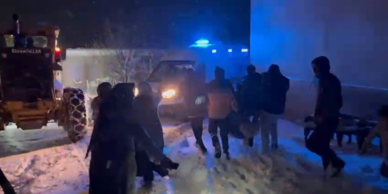 Sancısı tutan hamile kadın için ekipler seferber oldu