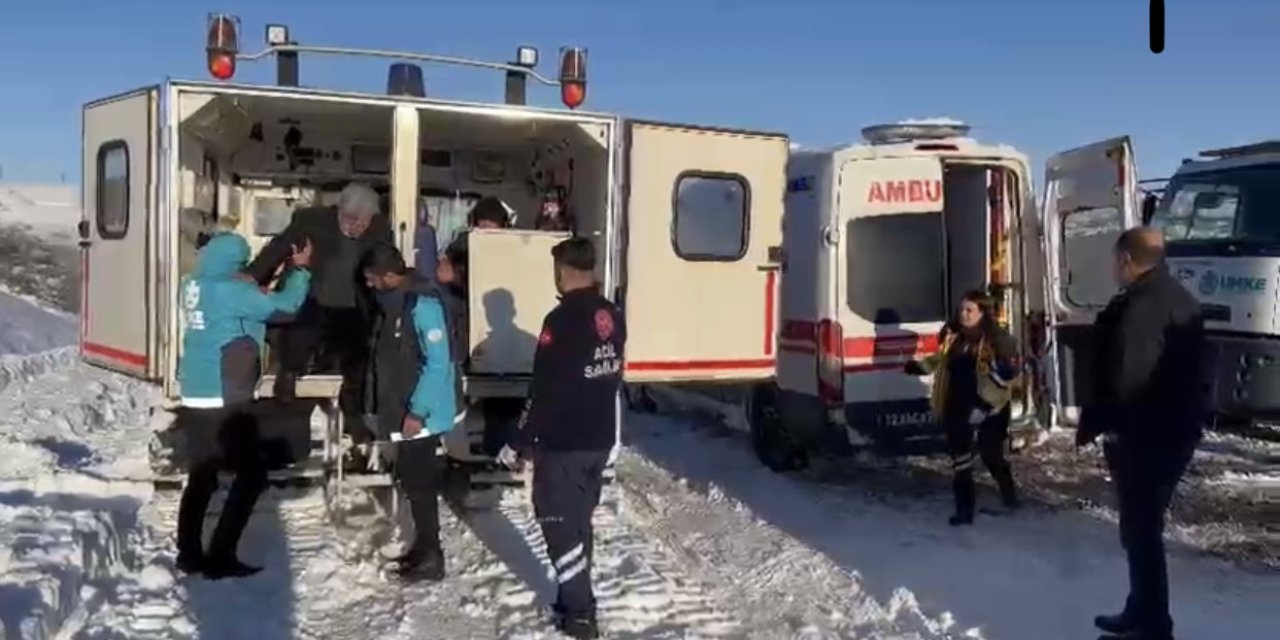 Bingöl’de UMKE ekipleri zorlu kış şartlarında hastaya umut oldu