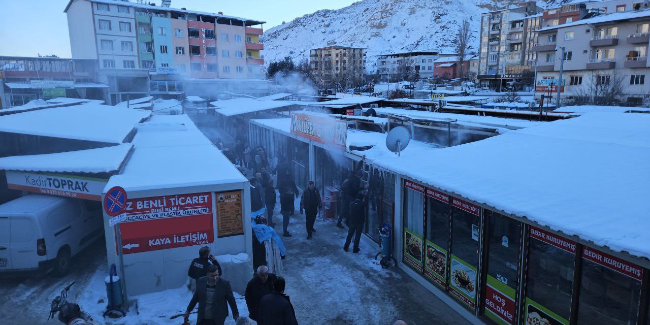 Malatya’da konteyner çarşıda korkutan yangın