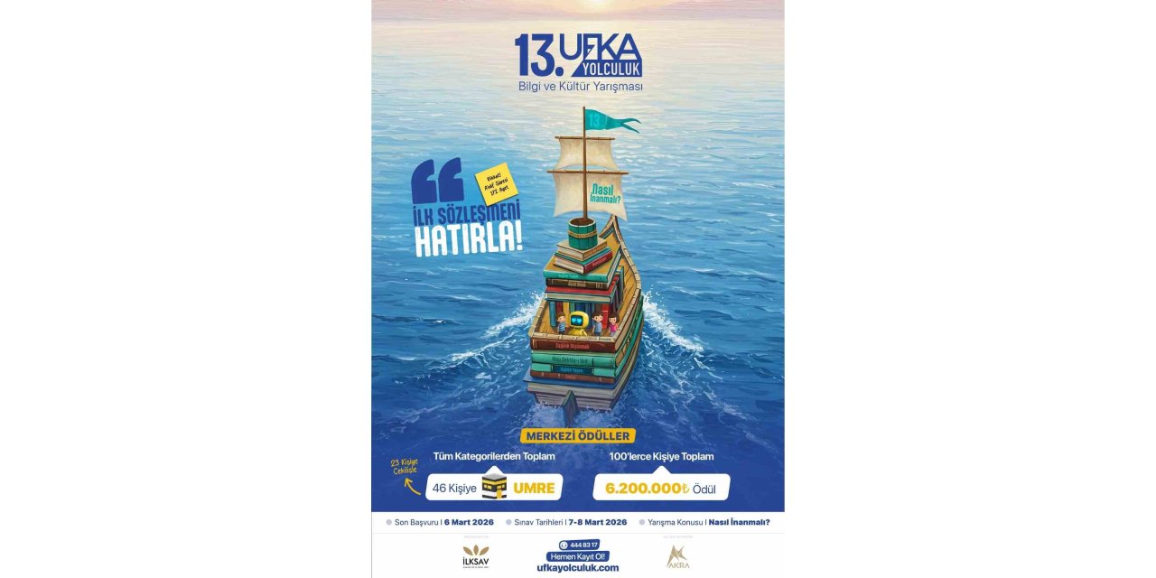 Ufka Yolculuk Kitap Okuma Yarışması’nda 46 kişiye umre ve 6 milyon lira ödül