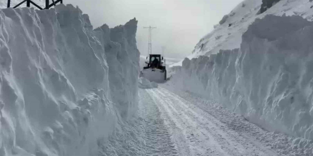 Eleşkirt’te çığ düşen Hayrangöl Köyü yolu ulaşıma açıldı
