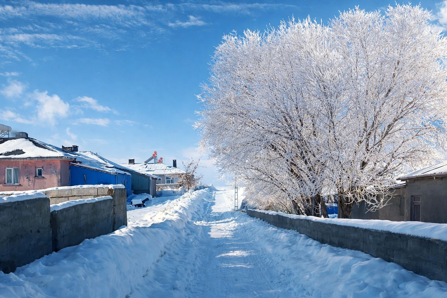 Carcıoğlu köyünde kartpostallık manzara