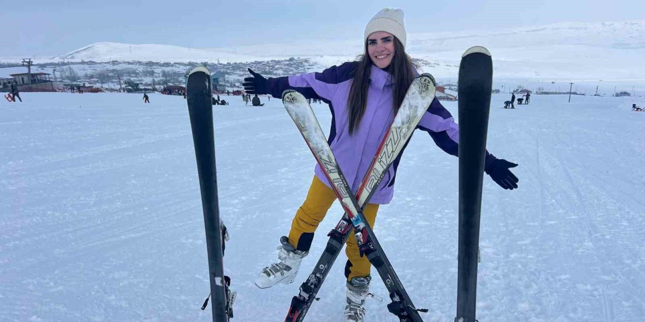 Van’daki kayak merkezi hafta içi de yoğun ilgi görüyor