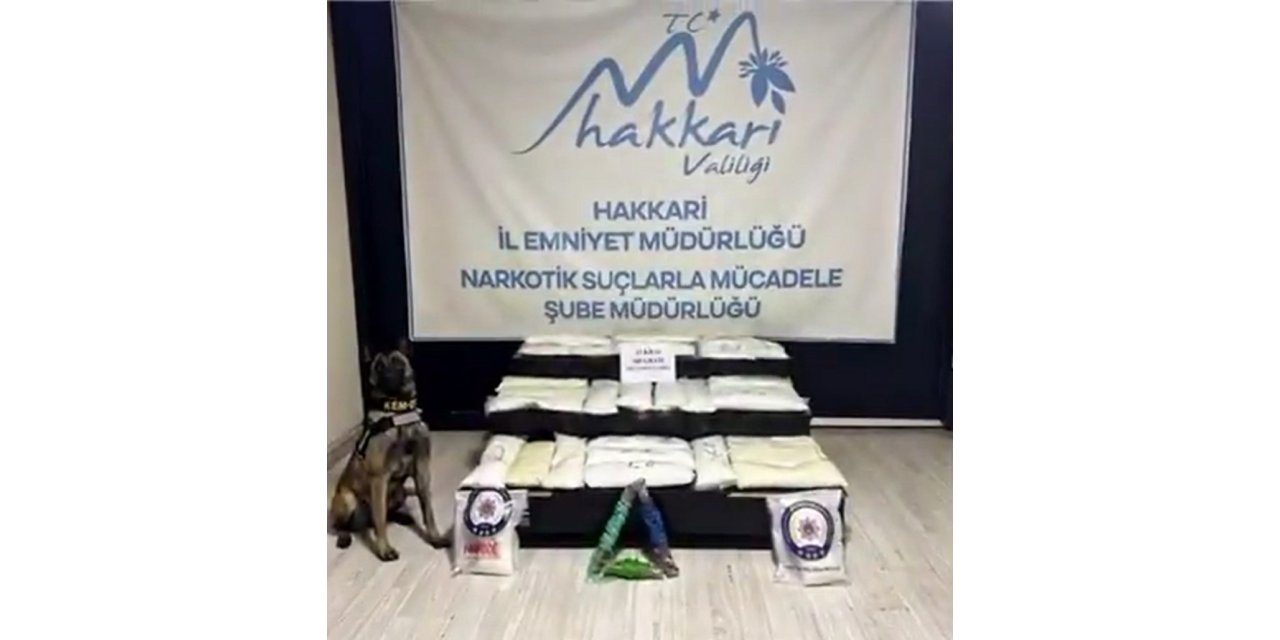 Yüksekova’da 63 kilo metamfetamin ele geçirildi