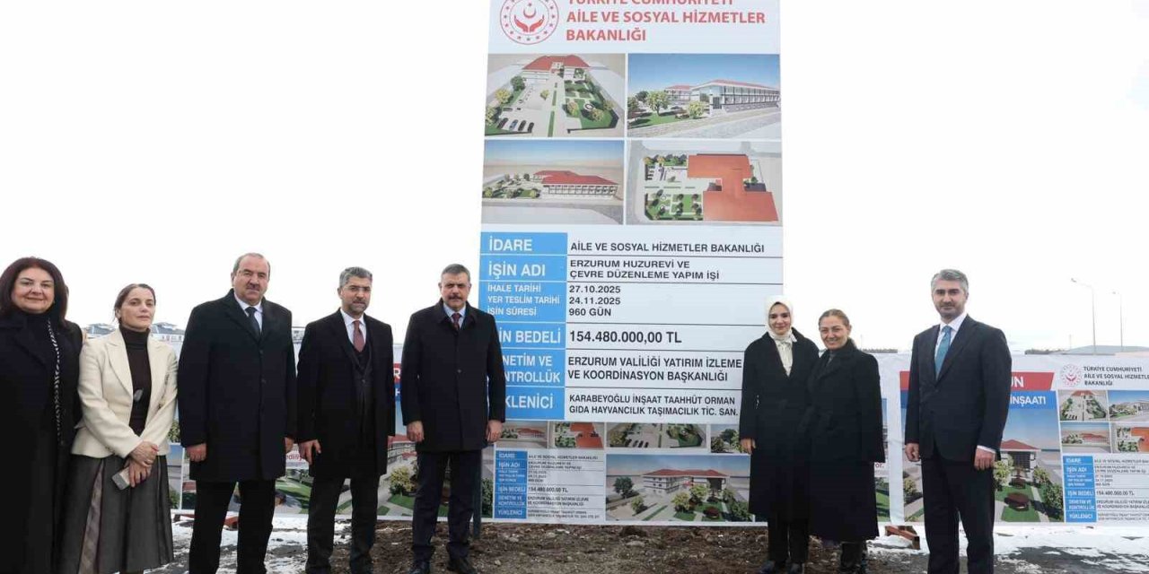 Erzurum’da sosyal hizmet atılımı: Bakan Göktaş huzurevi yapılacak alanı inceledi