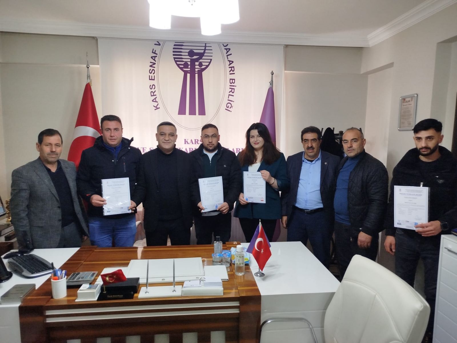 Kars’ta 13 ayda 169 esnaf mesleki yeterlilik belgesi aldı